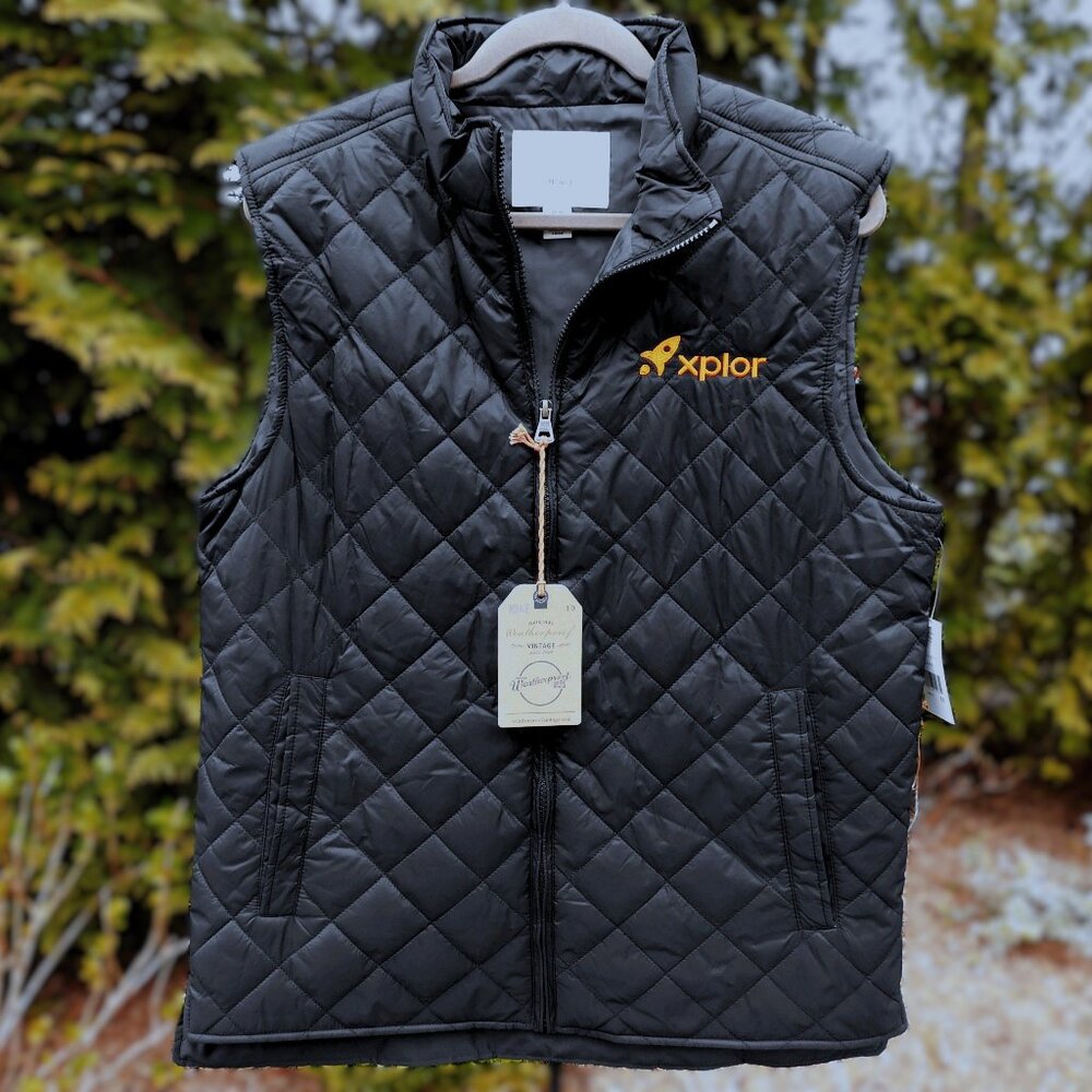 Weatherproof Vintage Mens Diamond Quilted Space Explor Vest NWT